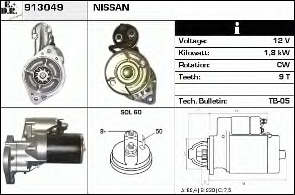 EDR 913049 Starter